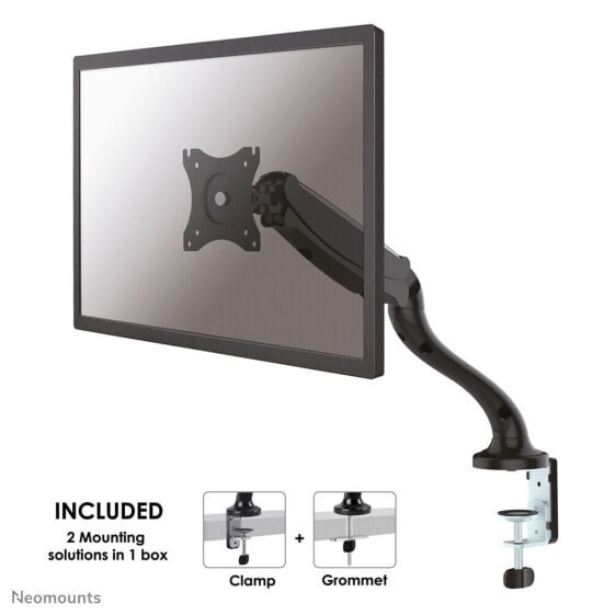 Кронштейн NewStar Neomounts by Newstar Select monitor arm desk mount - Clamp/Bolt-through - 6 kg - 25.4 cm (10") - 76.2 cm (30") - 100 x 100 mm - Black
