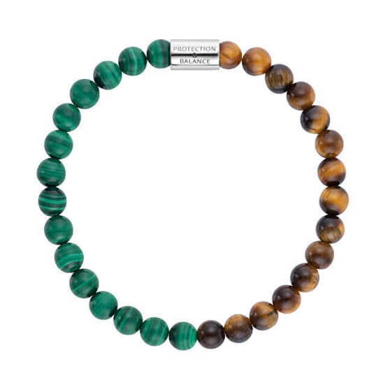 Malachite and tiger eye bead bracelet ERB-HEAL-MLTE-S