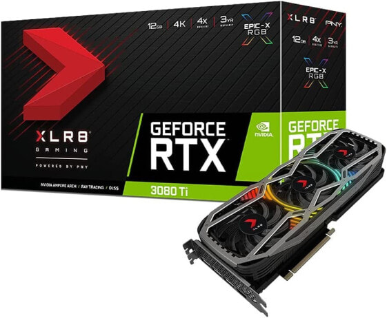 Видеокарта PNY GeForce RTX 3080 Ti 12GB XLR8 Gaming Revel Epic-X RGB LHR Triple Fan Graphics Card