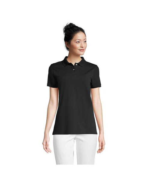 Women's Tall Mesh Cotton Short Sleeve Polo Shirt
