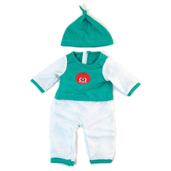 Одежда для кукол Miniland Зеленая Пижама в полоску 38 см