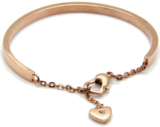 Romantic bronze bracelet with a heart KBS-151