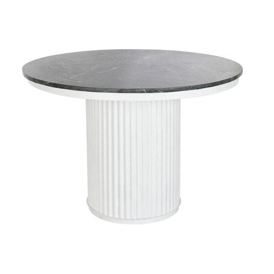 Обеденный стол DKD Home Decor Белый Чёрный Медь Металл Мрамор 110 x 110 x 76 cm