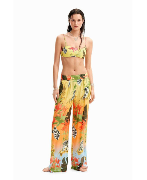 Women's Tropical wide-leg trousers