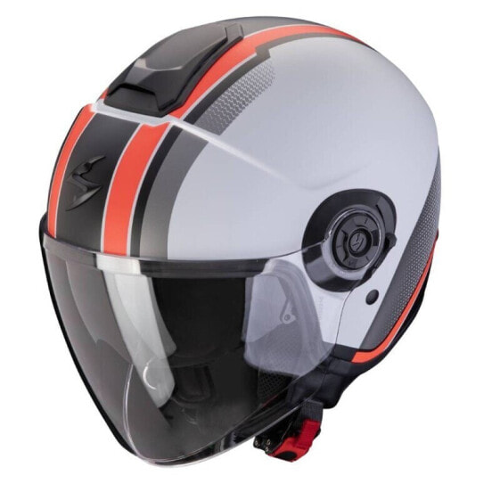 Шлем для мотоциклистов Scorpion EXO-City II Vel Открытый, матовый серый/красный