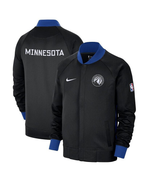 Куртка с полной молнией Thermaflex Showtime City Edition Nike мужская черно-синяя Minnesota Timberwolves 2022, 23