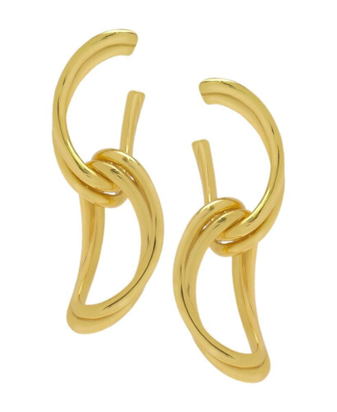 Серьги Macy's Dangle Swirl Gold Plated