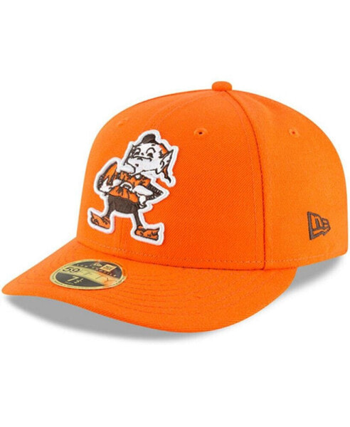 Men's Orange Cleveland Browns Omaha Throwback Low Profile 59Fifty Fitted Hat