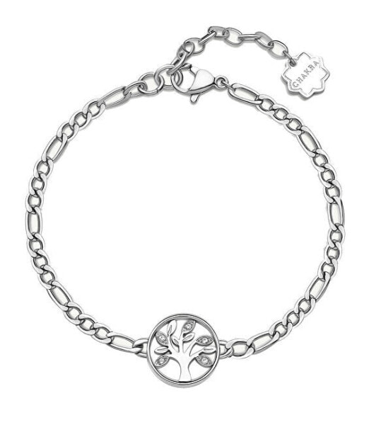 Steel Bracelet Tree of Life Chakra BHKB143