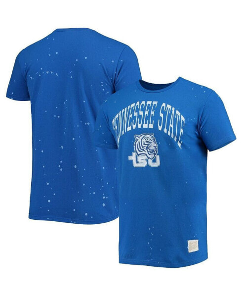 Men's Royal Tennessee State Tigers Bleach Splatter T-shirt
