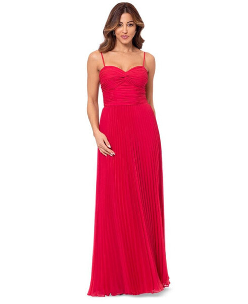 Women's Ruched Pleated Gown