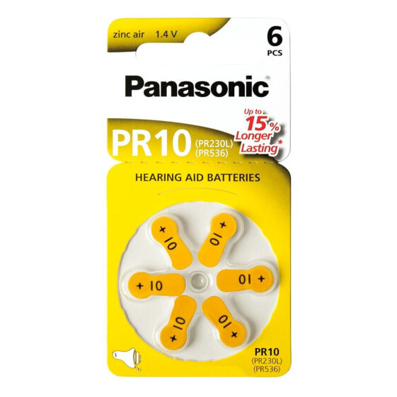 PANASONIC PR 10 Zinc Air 6 Pieces Batteries