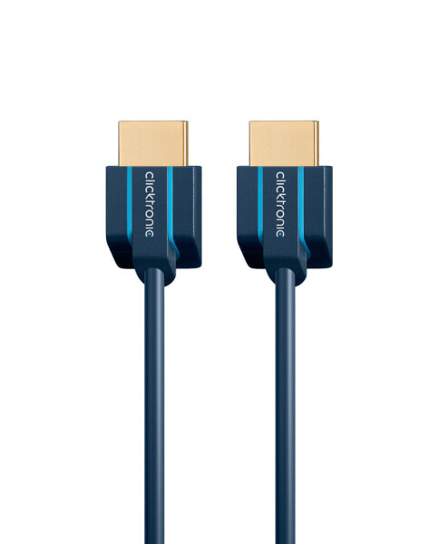 ClickTronic 70704 - 2 m - HDMI Type A (Standard) - HDMI Type A (Standard) - 3840 x 2160 pixels - 3D - Blue