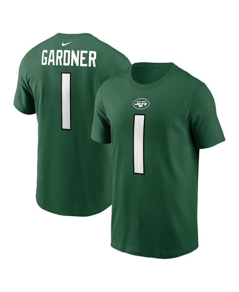 Men's Sauce Gardner Green New York Jets Player Name and Number T-shirt