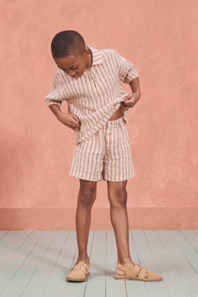 Striped linen bermuda shorts - limited edition