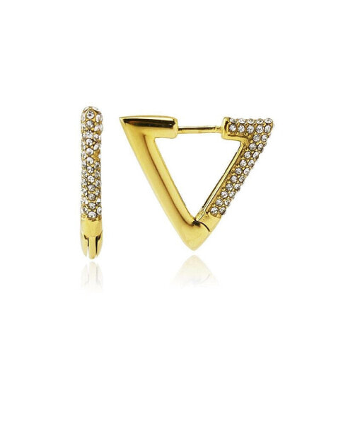 Beau Triangle CZ Earrings