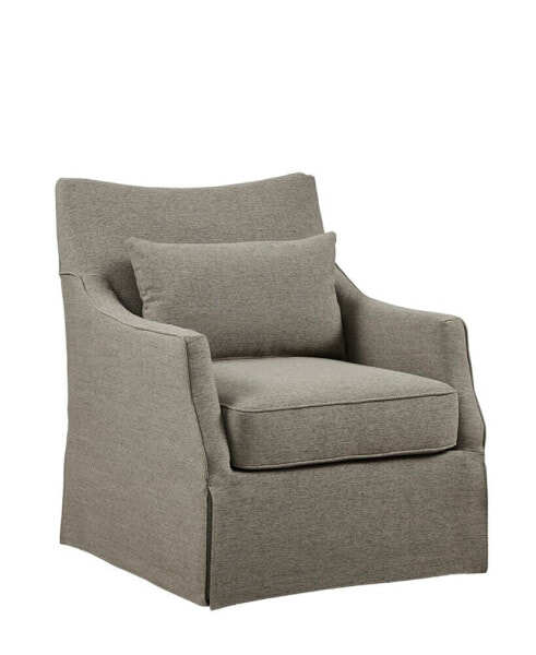 28" Wide London Skirted Swivel Chair