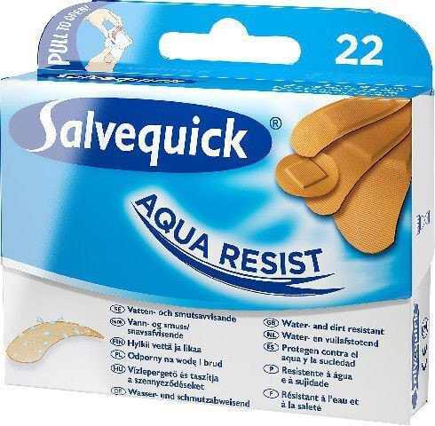 Пластыри водостойкие Salvequick Aqua Resist 1уп-22шт