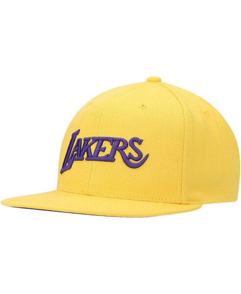 Men's Gold Los Angeles Lakers Hardwood Classics Tonal Snapback Hat