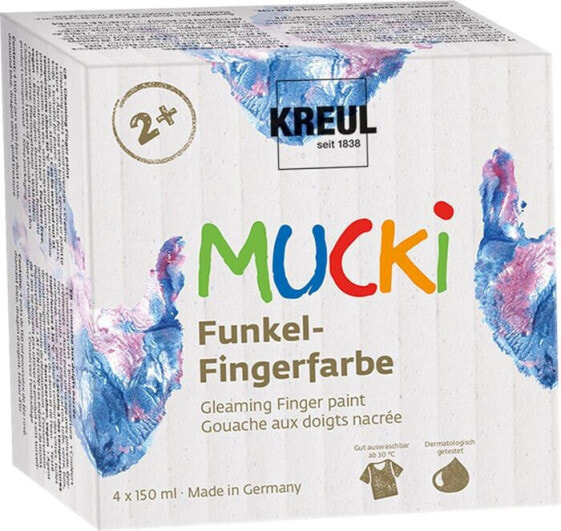 MUCKI Funkel-Fingerfarbe 4er Set 150 ml