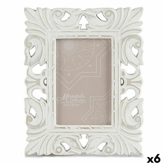 Фоторамка белая деревянная MDF 18,5 x 23 x 1,3 см (6 штук) Gift Decor