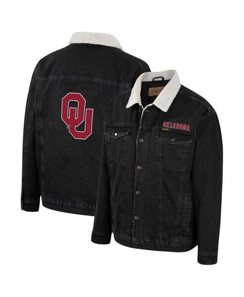 Men's x Wrangler Charcoal Oklahoma Sooners Western Button-Up Denim Jacket