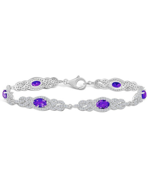 Браслет Macy's Amethyst и Topaz Sterling Silver