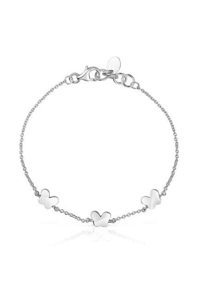 Charming silver bracelet with bow ties 1003875500