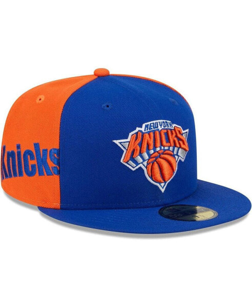 Men's Blue, Orange New York Knicks Gameday Wordmark 59FIFTY Fitted Hat