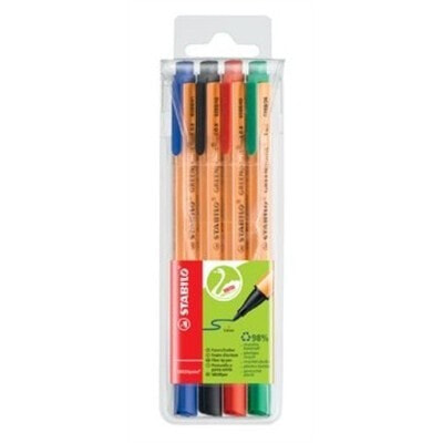 STABILO GREENpoint - Black,Blue,Green,Red - Multicolor - 0.8 mm - 4 pc(s)