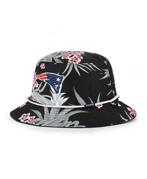 Men's Black New England Patriots Dark Tropic Bucket Hat