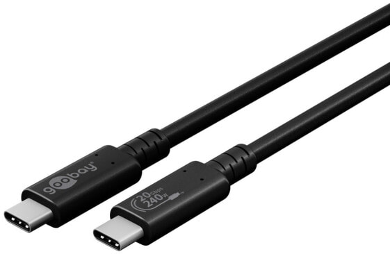 Wentronic 61718 - 2 m - USB C - USB C - USB4 Gen 2x2 - Black