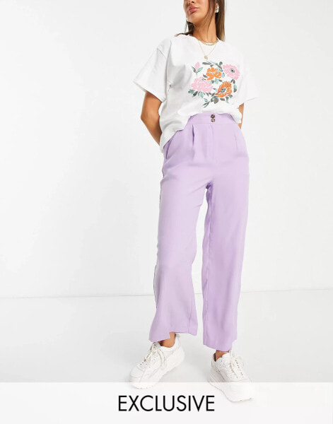 Y.A.S exclusive wide leg trousers in lilac