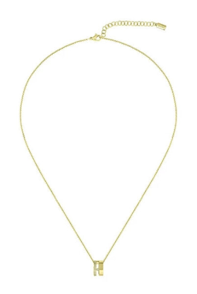 Fashion gold-plated necklace with crystals Lyssa 1580347