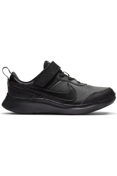 Unisex Çocuk Siyah Varsity Leather Deri Spor Ayakkabısı