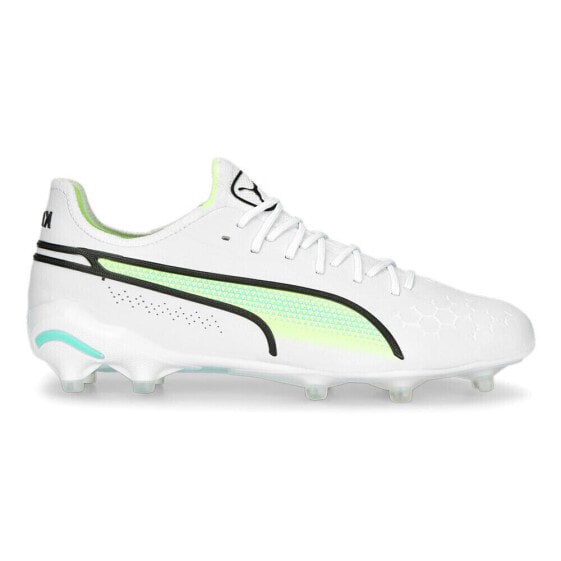 Puma King Ultimate Firm GroundAg Soccer Cleats Womens White Sneakers Athletic Sh