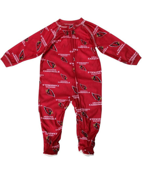 Infant & Newborn Arizona Cardinals Full Zip Raglan Coverall