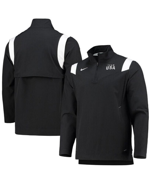 Men's Black Team USA On-Field Quarter-Zip Jacket