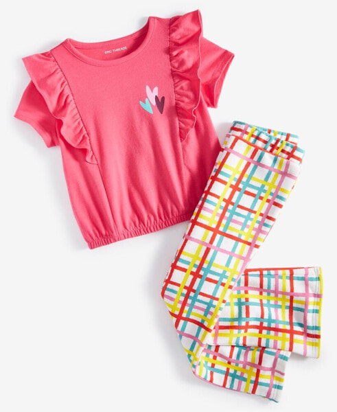 Toddler Girls Plaid Kick-Flare Pants, Created for Macy's