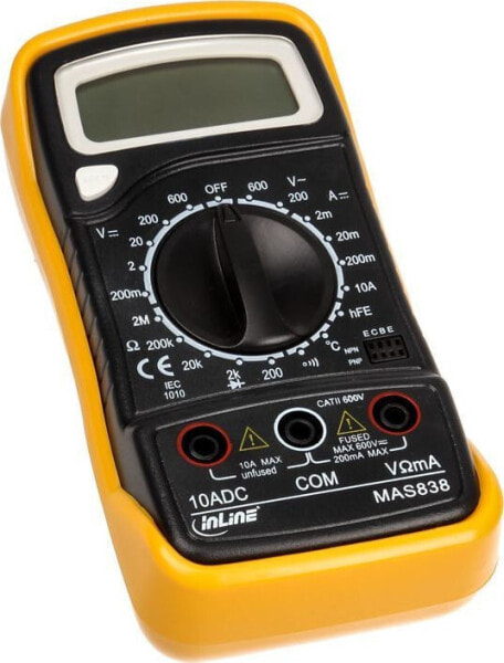 InLine Multimeter z czujnikiem temperatury i pomiarem tranzystora (43117)