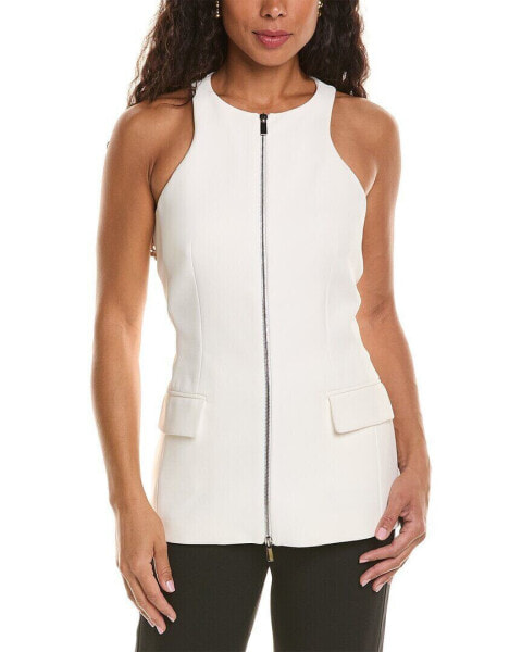 Michael Kors Collection Front Zip Sleeveless Jacket Women's