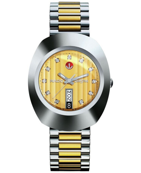 Unisex Swiss Automatic DiaStar Original Two Tone Stainless Steel Bracelet Watch 35mm