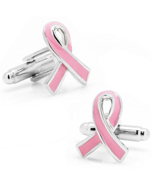 Ribbon Breast Cancer Awareness Cufflinks