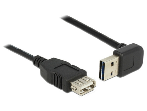 Delock 85177 - 0.5 m - USB A - USB A - USB 2.0 - Male/Female - Black