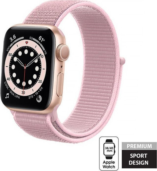 Crong Pasek sportowy Crong Nylon do Apple Watch 38/40mm (Powder Pink)