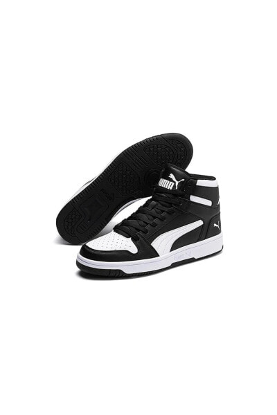 Кроссовки женские PUMA REBOUND LAY UP SL черно-белые 369573 01