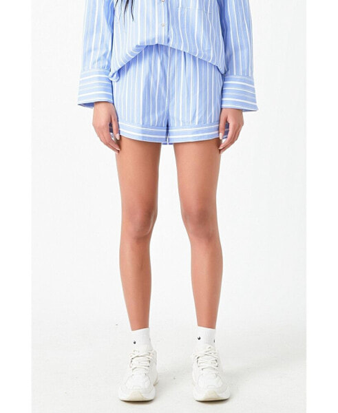 Women's Striped Balloon Shorts