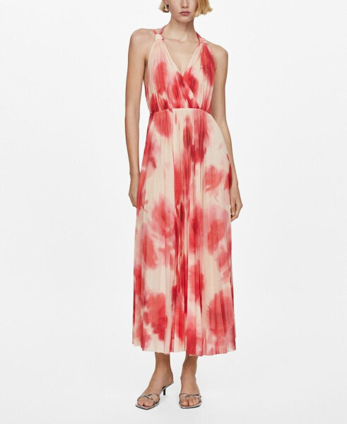 Women's Printed Pleated Dress