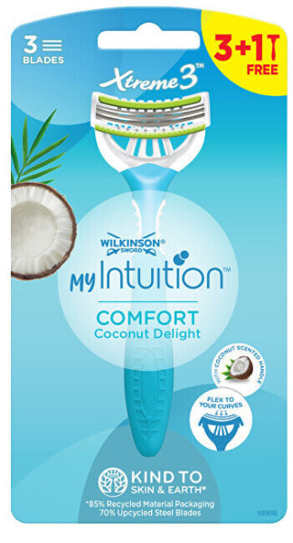 Женская одноразовая бритва Wilkinson Sword My Intuition Comfort Coconut Delight 3 + 1 шт.