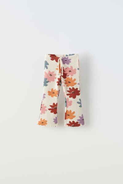 Soft-touch floral trousers
